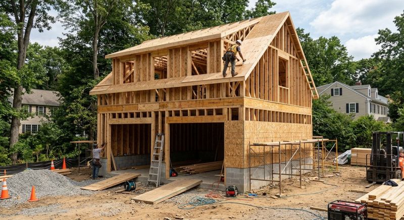 Two Story Garage Construction in Charleston, SC
