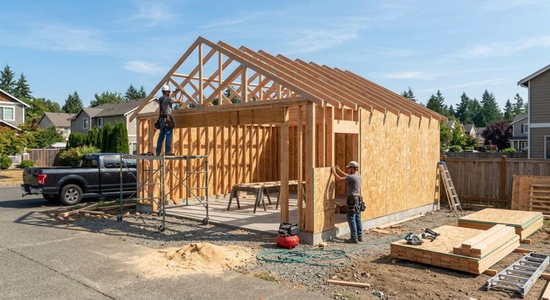 Wood Garage Installation in Katy, TX